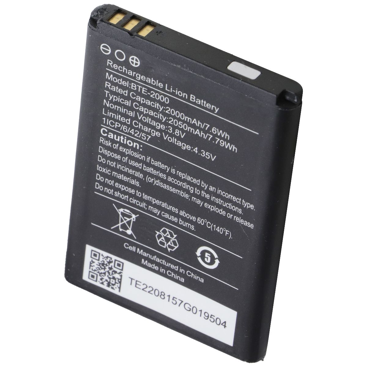 Replacement Li-ion 4.35V/2000mAH Battery for CAT S22 Flip Phone (BTE-2000)