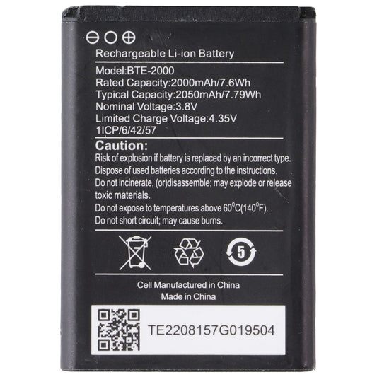 Replacement Li-ion 4.35V/2000mAH Battery for CAT S22 Flip Phone (BTE-2000) Cell Phone - Batteries Unbranded - Simple Cell Bulk Wholesale Pricing - USA Seller