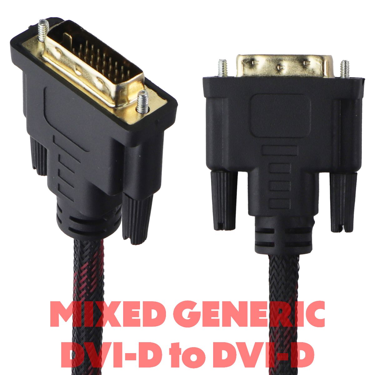 Mixed & Generic Dual Link DVI-D to DVI-D Cables - Mixed Color/Length TV, Video & Audio Accessories - Video Cables & Interconnects Unbranded - Simple Cell Bulk Wholesale Pricing - USA Seller