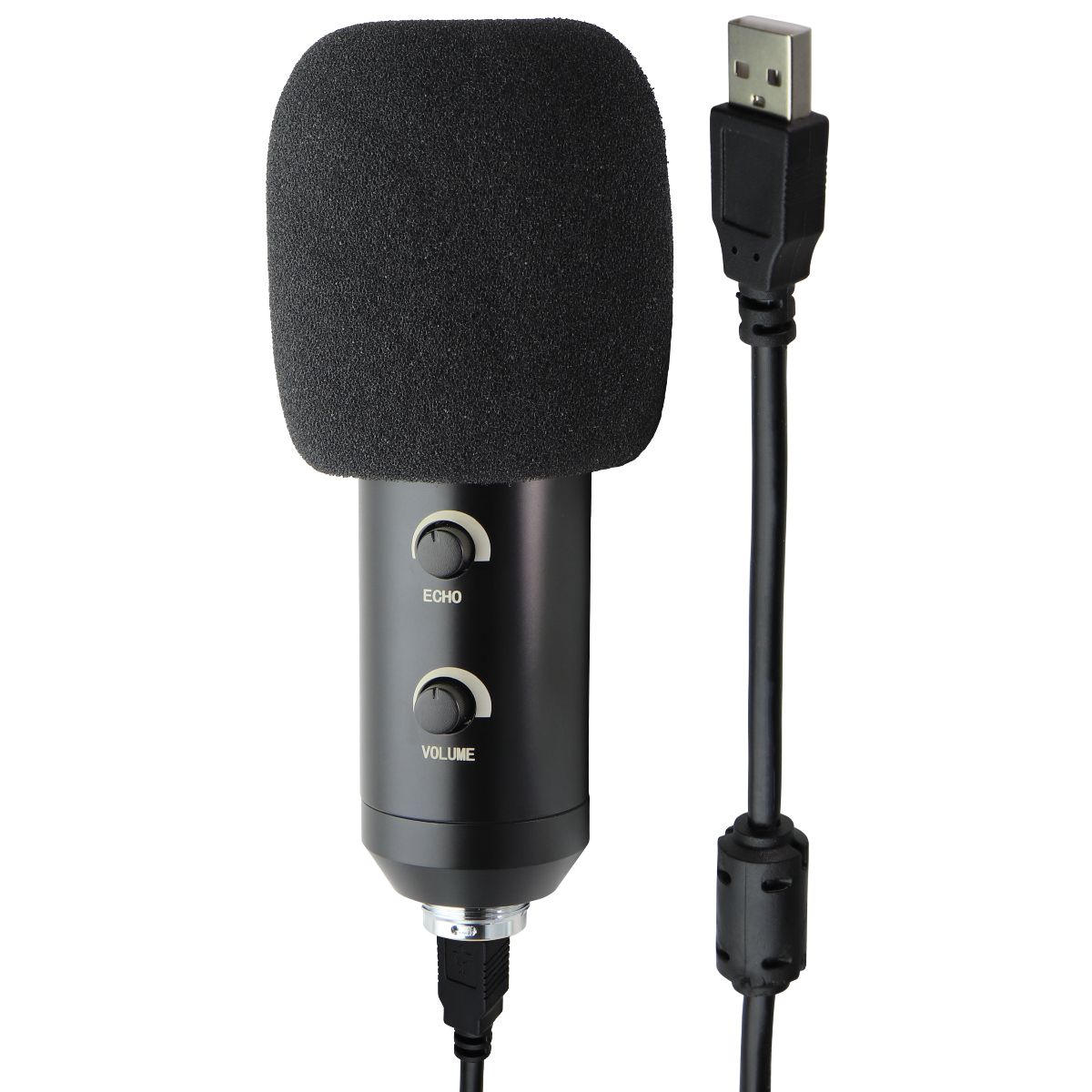 Professional Plug & Play PC Computer Podcast Condenser Microphone - Black Computer Accessories - Microphones Unbranded    - Simple Cell Bulk Wholesale Pricing - USA Seller