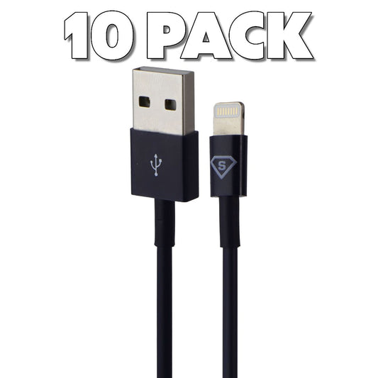 10 Pack Combo of (3 Foot) 8-Pin USB Charging Cables for iPhone/iPad - Dark Blue Cell Phone - Cables & Adapters Unbranded - Simple Cell Bulk Wholesale Pricing - USA Seller