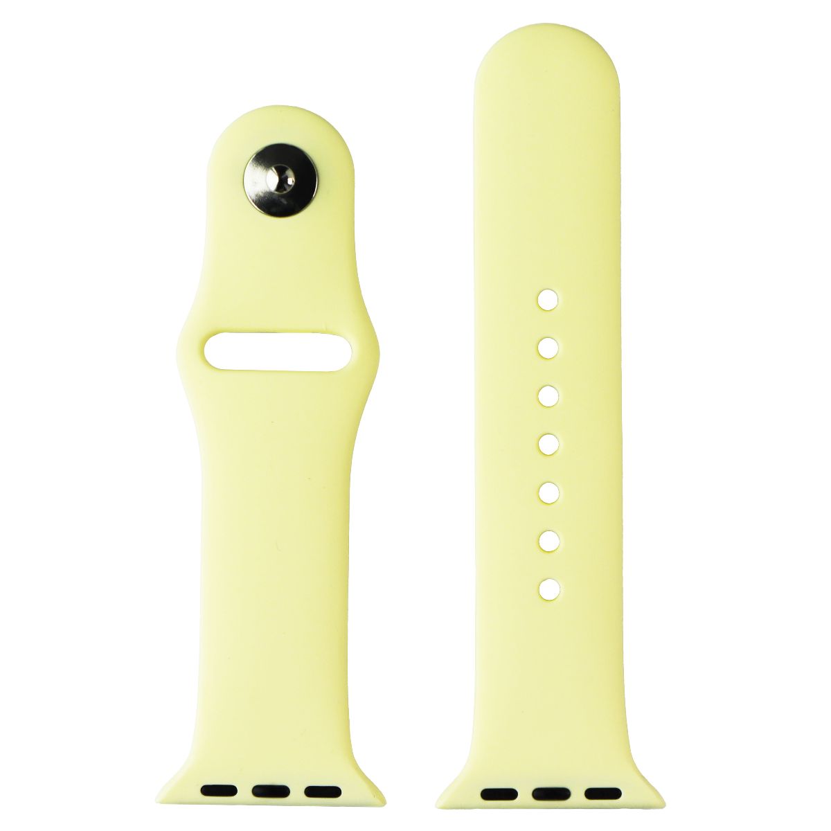 Generic Silicone Band for Apple Watch (38/40mm) Small Band + Clasp - Yellow Smart Watch Accessories - Watch Bands Unbranded - Simple Cell Bulk Wholesale Pricing - USA Seller