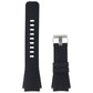 Generic Silicone Watch Band (22mm) Medium/Large with Metal Clasp - Black