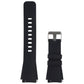 Generic Silicone Watch Band (22mm) Medium/Large with Metal Clasp - Black