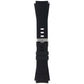 Generic Silicone Watch Band (22mm) Medium/Large with Metal Clasp - Black