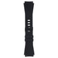 Generic Silicone Watch Band (22mm) Medium/Large with Metal Clasp - Black