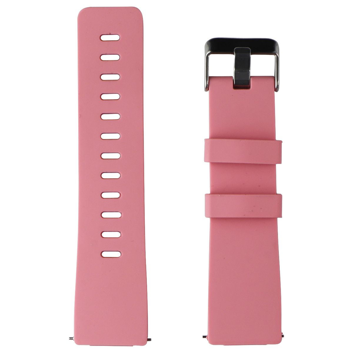 Replacement Silicone Band for Fitbit Versa - Pink / Silver - Small Smart Watch Accessories - Watch Bands Unbranded - Simple Cell Bulk Wholesale Pricing - USA Seller