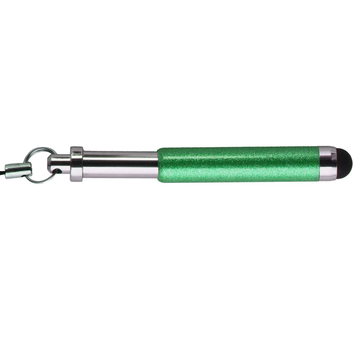 Mini Keychain Stylus Pens for Touchscreen Devices - Green Glitter - 5 Pack Cell Phone - Styluses Unbranded - Simple Cell Bulk Wholesale Pricing - USA Seller