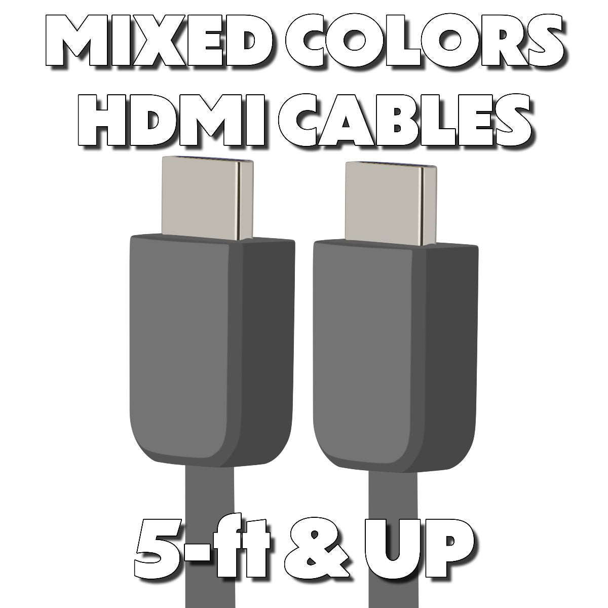 Generic (5-foot or more) HDMI to HDMI 1080i Cable - Mixed Color / Mixed Style TV, Video & Audio Accessories - Video Cables & Interconnects Unbranded - Simple Cell Bulk Wholesale Pricing - USA Seller