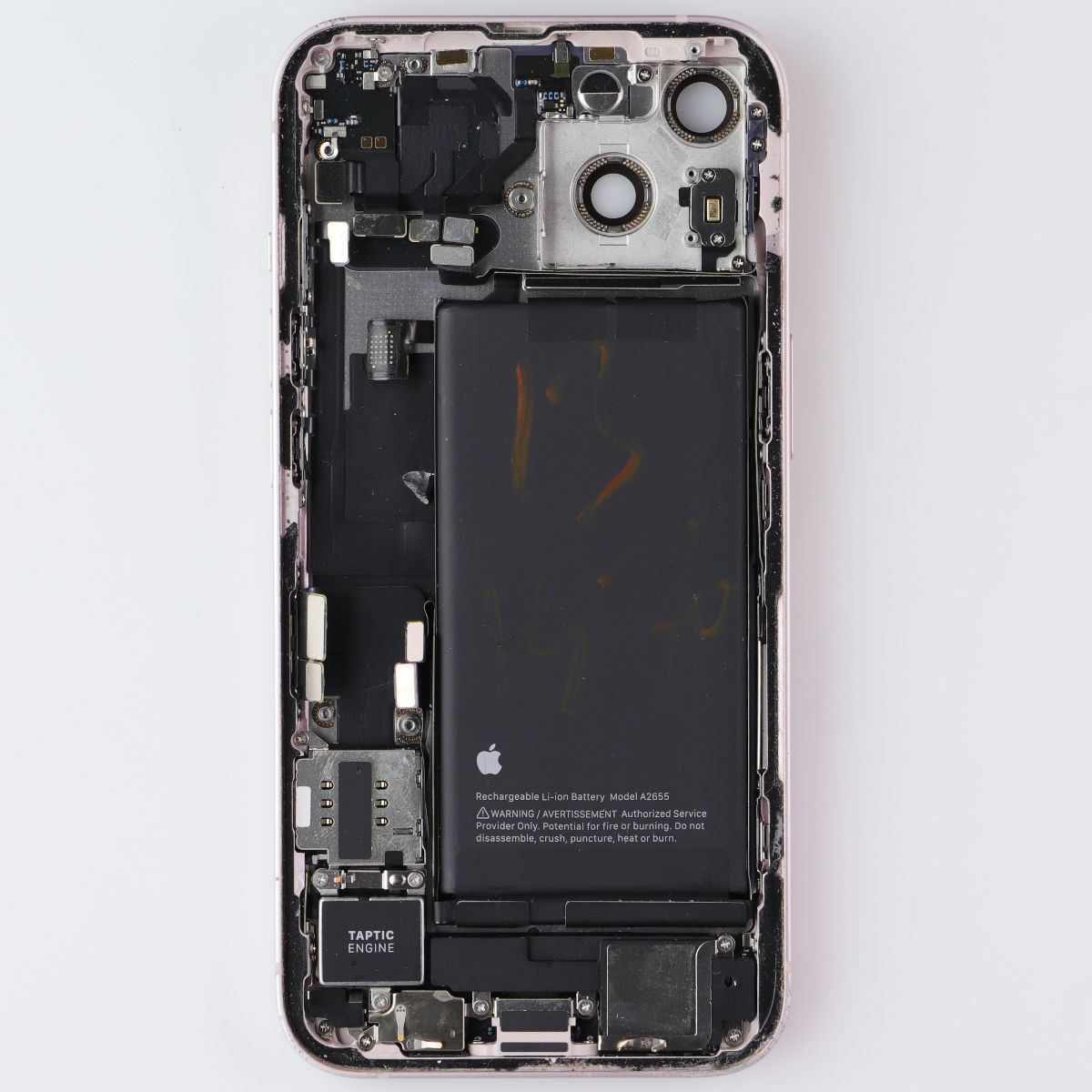 Repair Part - OEM Pull Back Housing w/ Small Parts for Apple iPhone 13 - Pink Cell Phone - Replacement Parts & Tools Unbranded - Simple Cell Bulk Wholesale Pricing - USA Seller