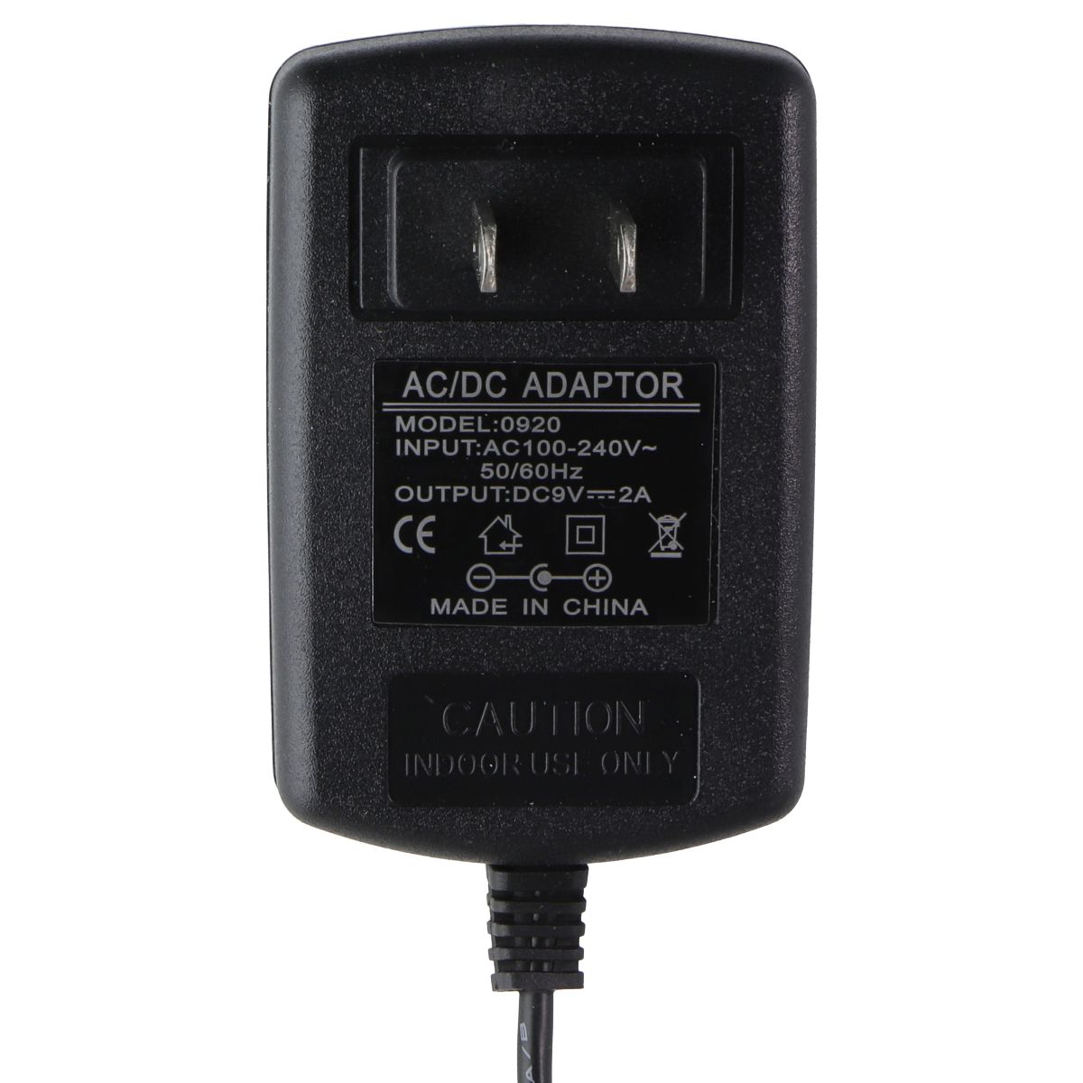 9V/2A AC/DC Power Adapter Wall Charger - Black (0920) Multipurpose Batteries & Power - Multipurpose AC to DC Adapters Unbranded    - Simple Cell Bulk Wholesale Pricing - USA Seller