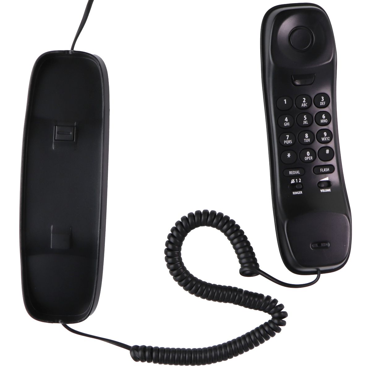 Uniden Black Slimline Corded Phone - Black (1100BK) Home Telephones & Accessories - Corded Telephones Uniden    - Simple Cell Bulk Wholesale Pricing - USA Seller