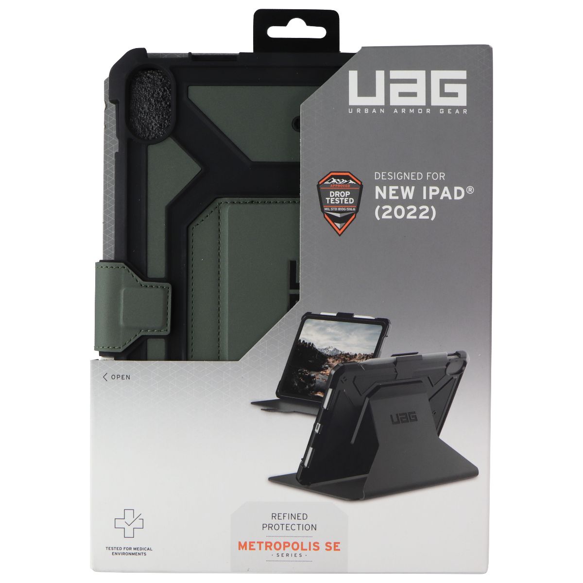 Urban Armor Gear Metropolis SE Case for Apple iPad (10.9-inch) 10th Gen - Olive iPad/Tablet Accessories - Cases, Covers, Keyboard Folios Urban Armor Gear    - Simple Cell Bulk Wholesale Pricing - USA Seller