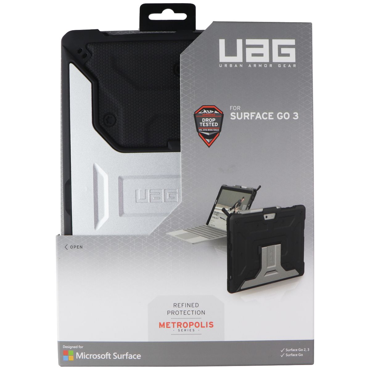 UAG Metropolis Series Case for Microsoft Surface Go 3 (10.5-inch Screen) - Black iPad/Tablet Accessories - Cases, Covers, Keyboard Folios Urban Armor Gear - Simple Cell Bulk Wholesale Pricing - USA Seller