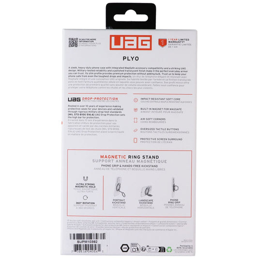 UAG Plyo Series Case + Ring Stand for MagSafe for Apple iPhone 17 - Black/Clear