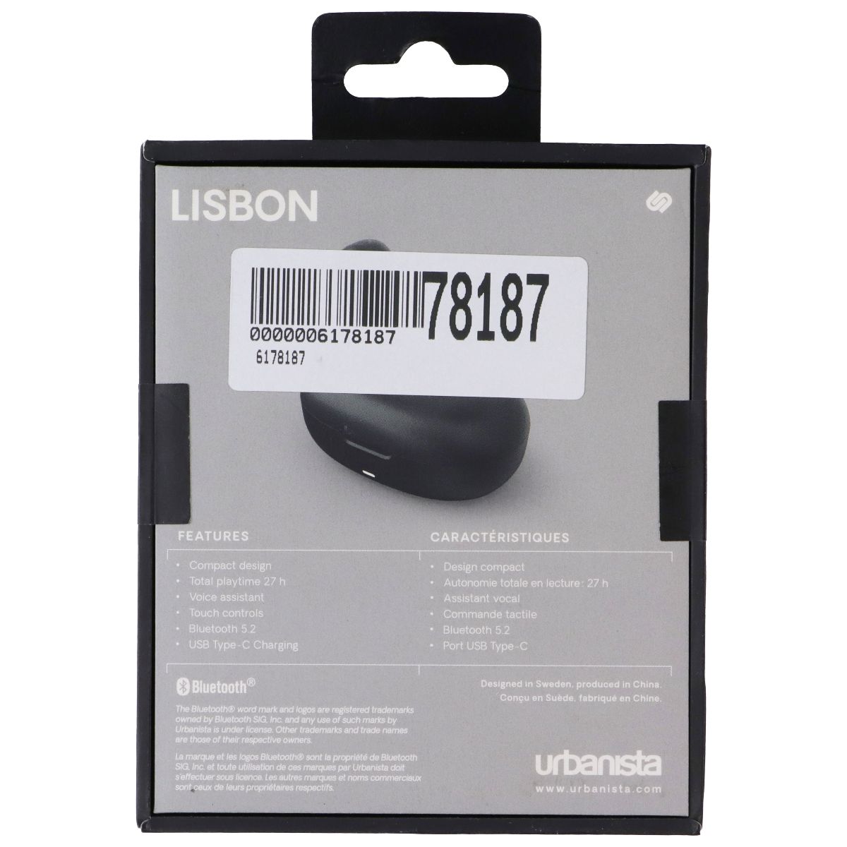 Urbanista Lisbon True Wireless Earbuds - Midnight Black (1036302) Portable Audio - Headphones Urbanista - Simple Cell Bulk Wholesale Pricing - USA Seller