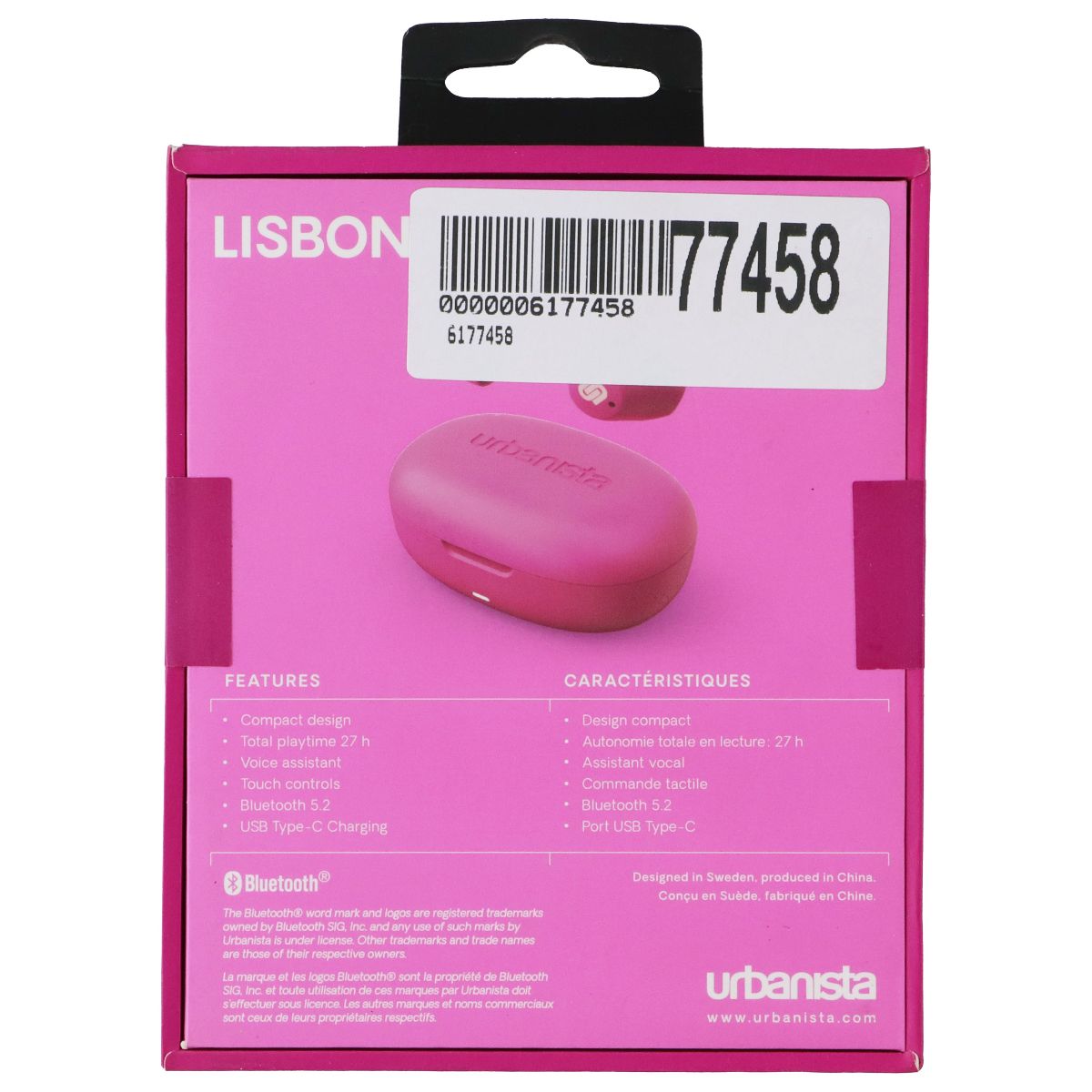 Urbanista Lisbon True Wireless Earbuds - Blush Pink (1036344) Portable Audio - Headphones Urbanista - Simple Cell Bulk Wholesale Pricing - USA Seller