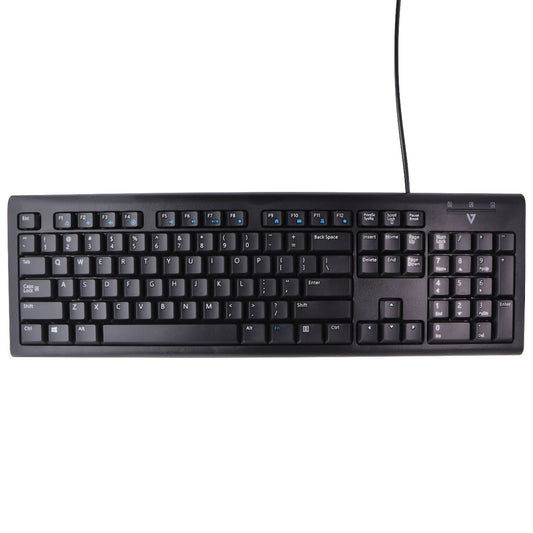 V7 USB Wired Full Size Keyboard and Mouse Combo - Black (CKU200US) Keyboards/Mice - Keyboard & Mouse Bundles V7    - Simple Cell Bulk Wholesale Pricing - USA Seller