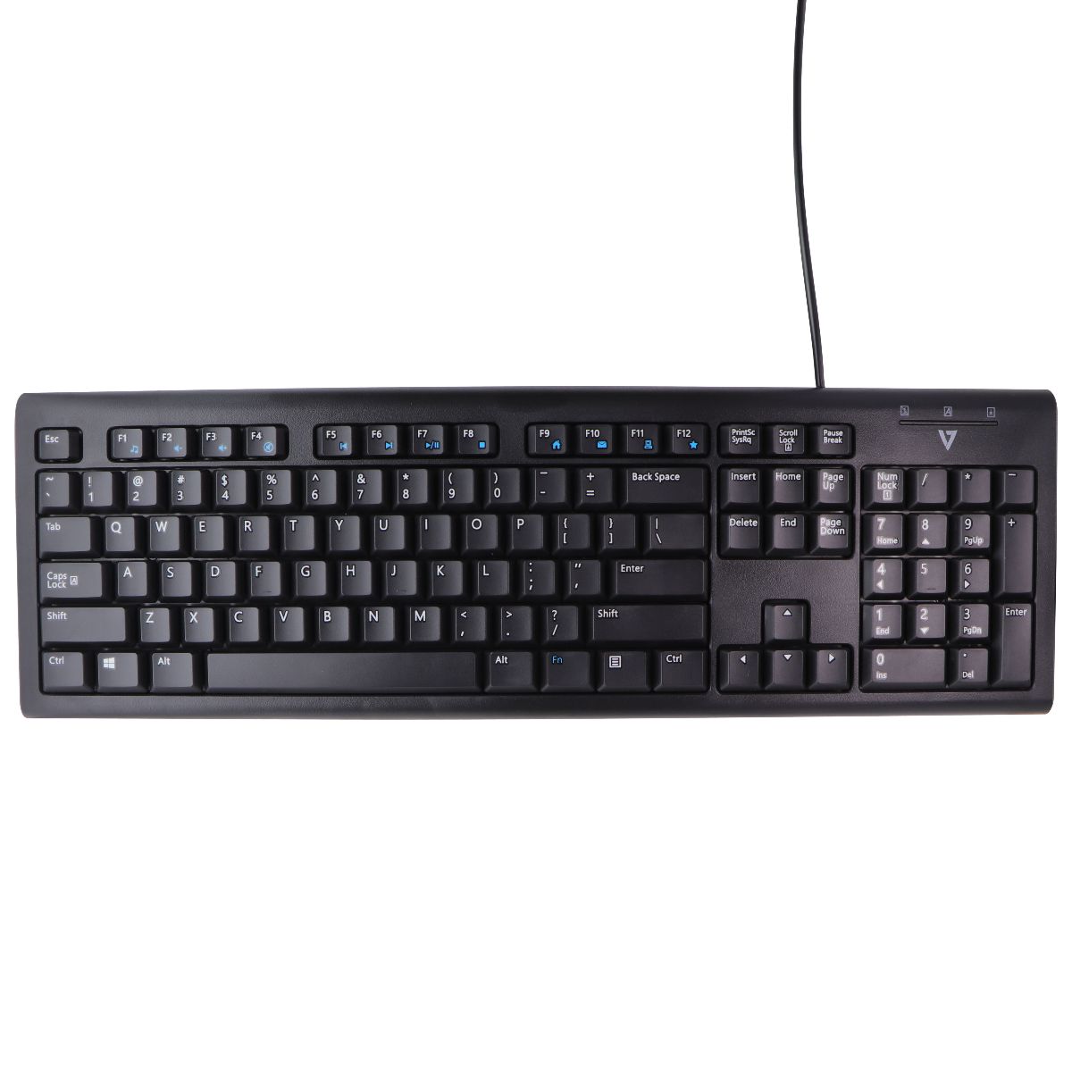 V7 USB Wired Full Size Keyboard and Mouse Combo - Black (CKU200US) Keyboards/Mice - Keyboard & Mouse Bundles V7 - Simple Cell Bulk Wholesale Pricing - USA Seller