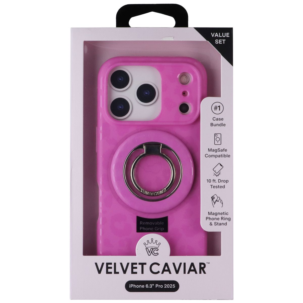 Velvet Caviar MagSafe Case/Magnetic Ring Bundle for iPhone 17 Pro - Pink Leopard Cell Phone - Cases, Covers & Skins Velvet Caviar - Simple Cell Bulk Wholesale Pricing - USA Seller