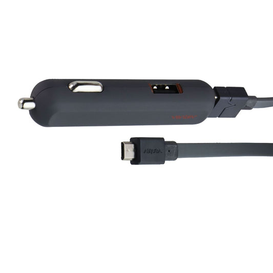 Ventev Dashport r2240 Dual Port Car Charger with 3.3Ft Micro-USB Cable - Gray Cell Phone - Chargers & Cradles Ventev - Simple Cell Bulk Wholesale Pricing - USA Seller