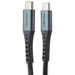 Ventev 10 Foot Alloy Ultra Durable High Speed USB-C to USB-C Cable - Gray Cell Phone - Cables & Adapters Ventev - Simple Cell Bulk Wholesale Pricing - USA Seller