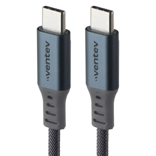 Ventev (4-Ft) Alloy USB-C to USB-C Charge/Sync Braided Cable - Steel Gray