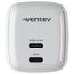 Ventev 65W Dual USB-C GaN Ultrafast Mini Wall Charger - White