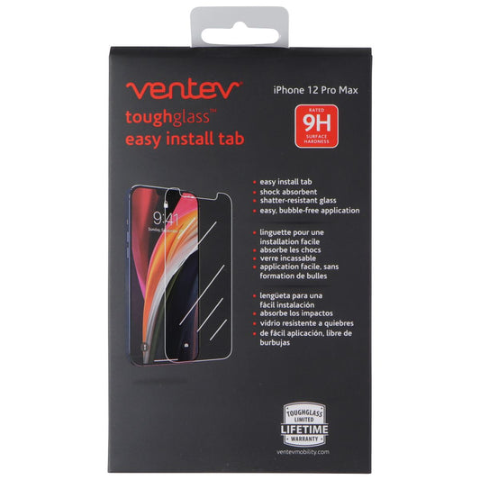 Ventev Tough Glass w/ Easy Install Tab Screen Protector for iPhone 12 Pro Max