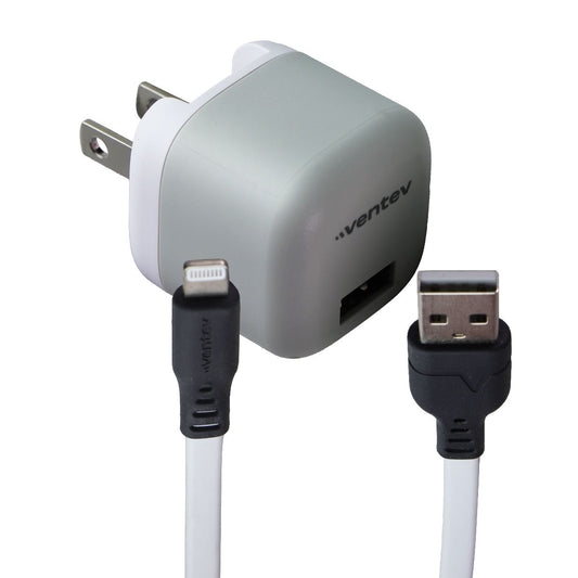 Ventev 12W Wall Charger + 3.3-Ft Lightning 8-Pin Cable - White