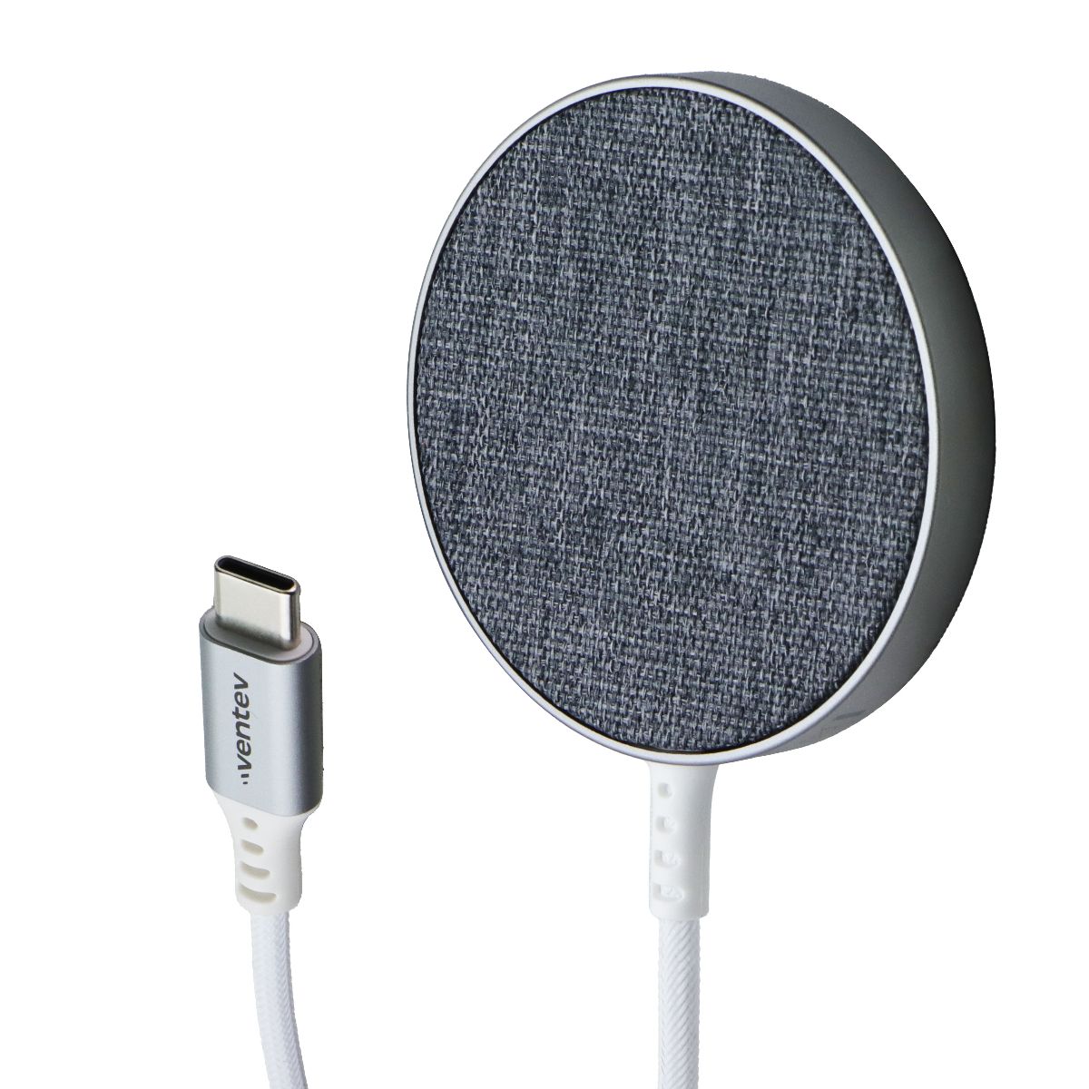 Ventev 15W Wireless Magnetic Charger XL w/ 10 Foot USB-C Cable - White Cell Phone - Chargers & Cradles Ventev - Simple Cell Bulk Wholesale Pricing - USA Seller