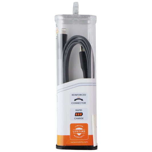 Ventev 3.3 Foot USB-C to Lightning 8-Pin Flat Cable - Gray Cell Phone - Cables & Adapters Ventev - Simple Cell Bulk Wholesale Pricing - USA Seller
