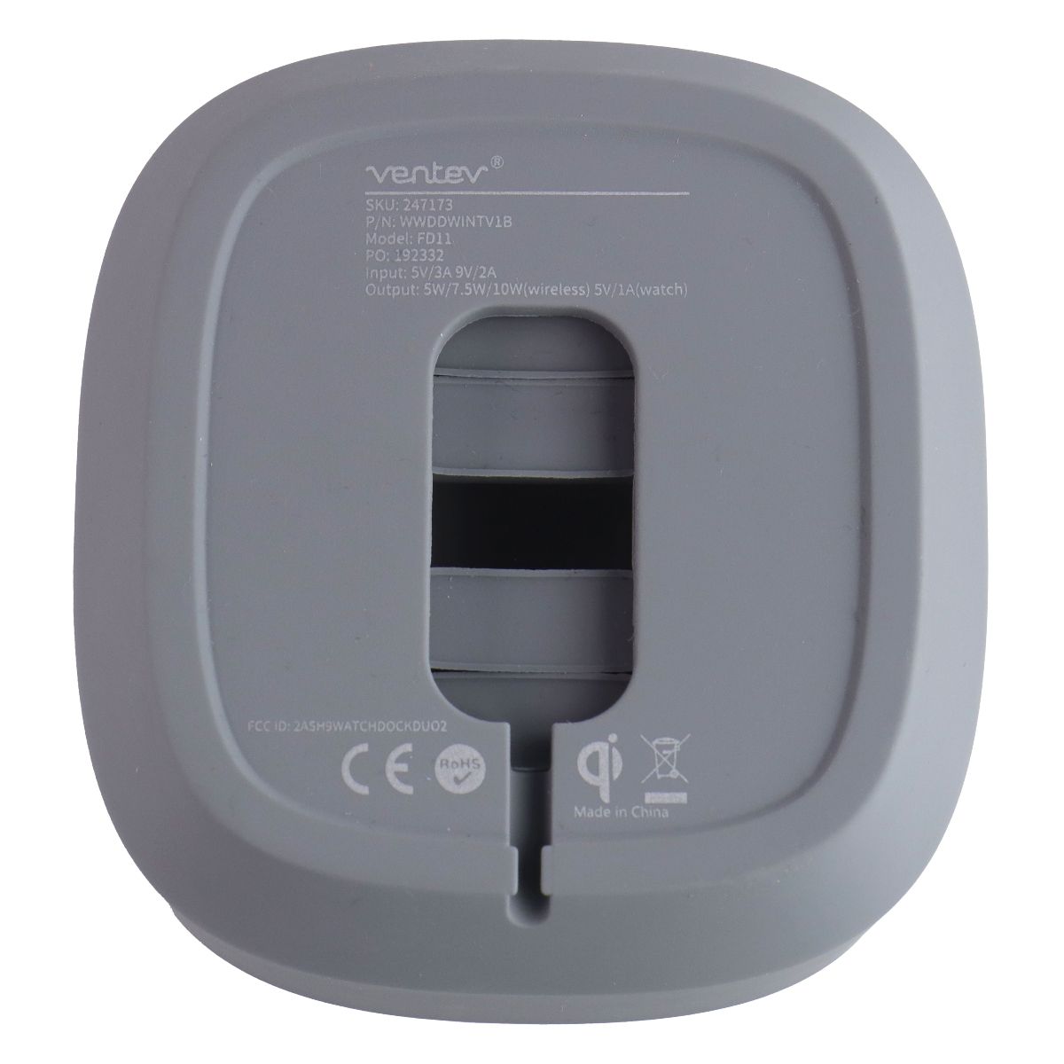 Ventev Wireless WatchDock Duo Charging Station (WWDDWINTVNV) - White / Gray Smart Watch Accessories - Chargers & Docking Stations Ventev - Simple Cell Bulk Wholesale Pricing - USA Seller