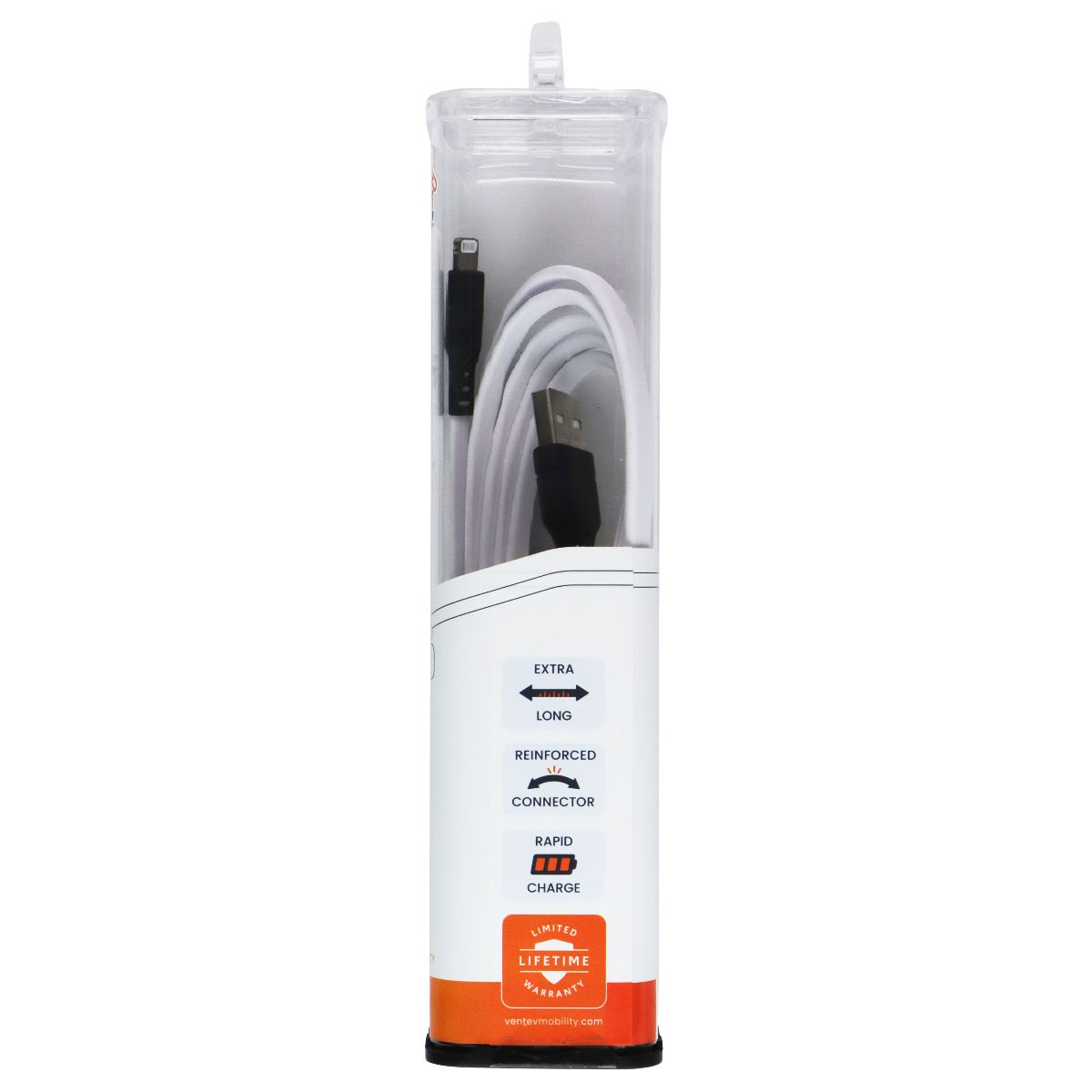 Ventev (6-Foot) USB-A to 8-Pin Charge and Sync Flat Cable for Apple - White Cell Phone - Cables & Adapters Ventev - Simple Cell Bulk Wholesale Pricing - USA Seller