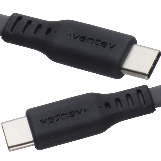 Ventev (6 Foot) USB-C to USB-C Flat Charge and Sync Cable - Gray Cell Phone - Cables & Adapters Ventev - Simple Cell Bulk Wholesale Pricing - USA Seller
