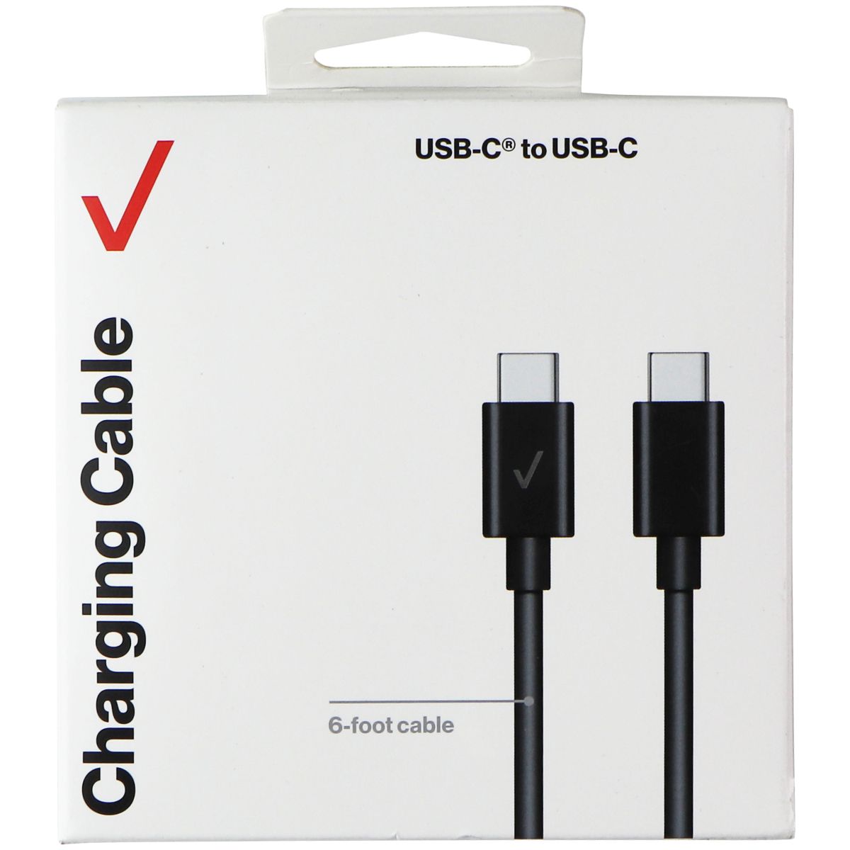 Verizon (6Ft) USB-C to USB-C Charging Cable - Black (CAB6CTOCBLK-A) Cell Phone - Cables & Adapters Verizon - Simple Cell Bulk Wholesale Pricing - USA Seller