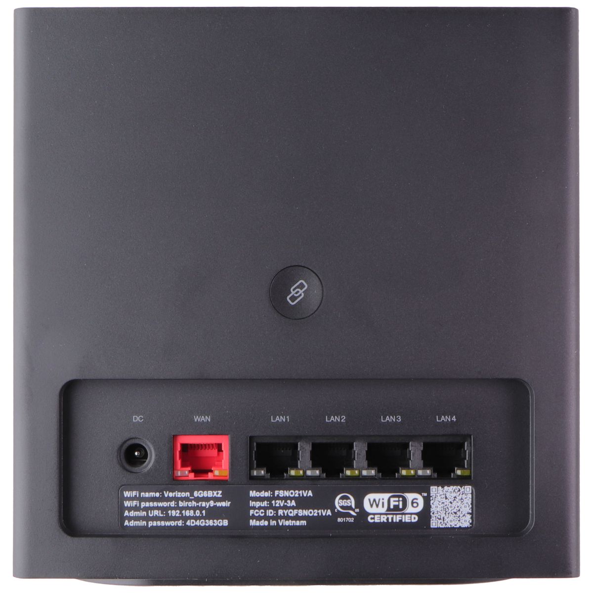 Verizon Business Internet Gateway Router (4 LAN Ports) - Black (FSNO21VA)