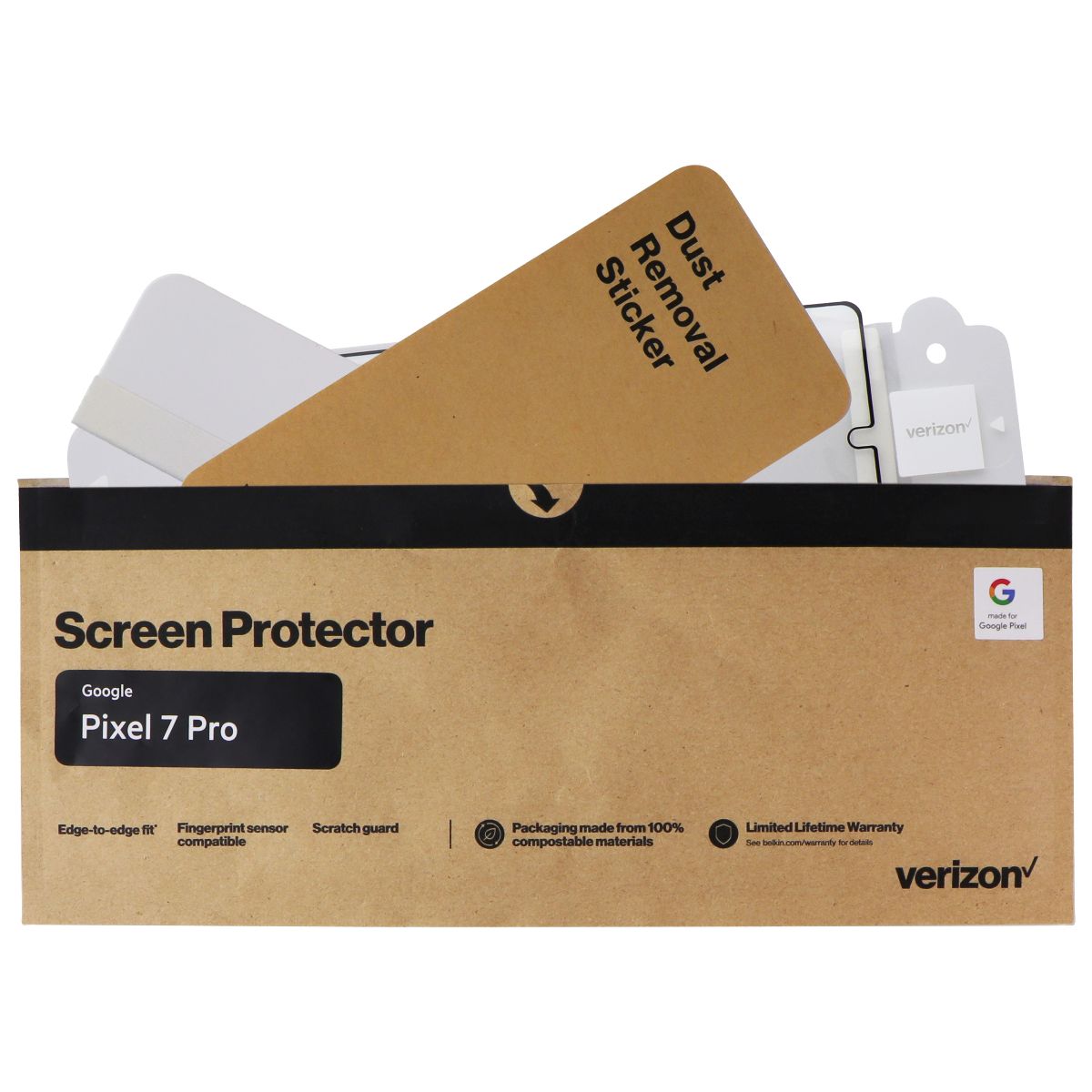 Verizon/Belkin ScreenForce Pro Screen Protector (5-Pack) for Google Pixel 7 Pro Cell Phone - Screen Protectors Verizon    - Simple Cell Bulk Wholesale Pricing - USA Seller