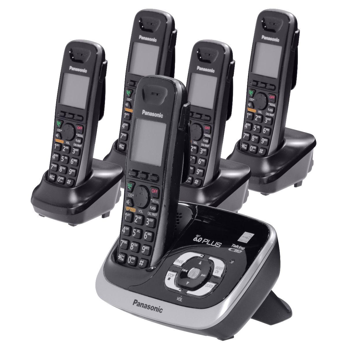 Panasonic KX-TG6524SK Dect 6.0 Plus Cordless Phone Answering System w/4 Handsets Networking - VoIP Home Phones Panasonic    - Simple Cell Bulk Wholesale Pricing - USA Seller