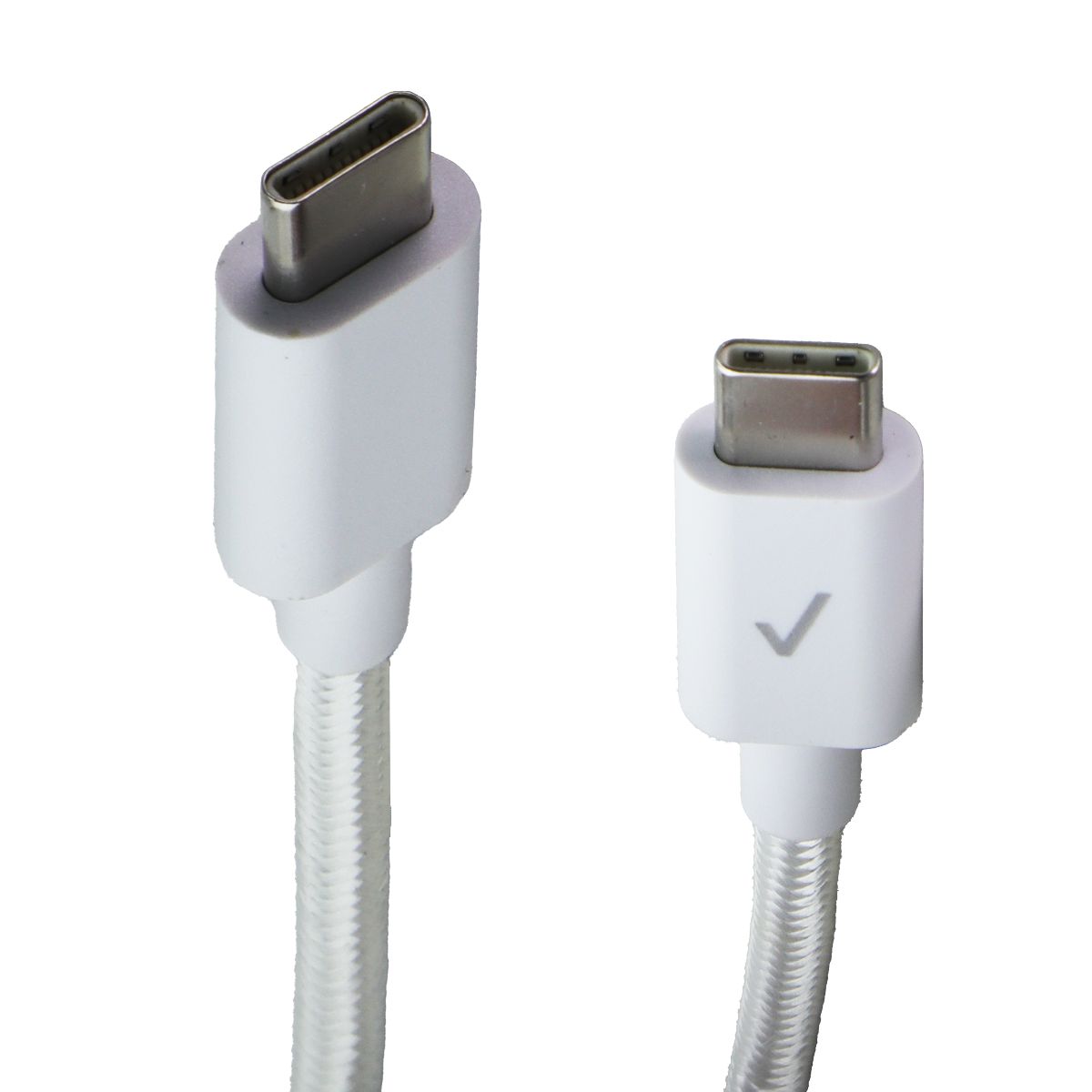 Verizon USB-C to USB-C (10-Foot) Braided Charging Cable - White(CAB10CTOCBWHT-A) Cell Phone - Cables & Adapters Verizon    - Simple Cell Bulk Wholesale Pricing - USA Seller