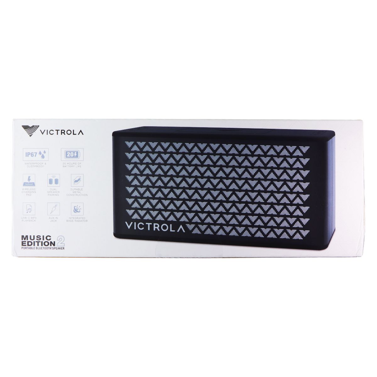Victrola IP67 Music Edition 2 Portable Bluetooth Speaker (VPB-400) - Black iPod, Audio Player Accessories - Audio Docks & Mini Speakers Victrola - Simple Cell Bulk Wholesale Pricing - USA Seller