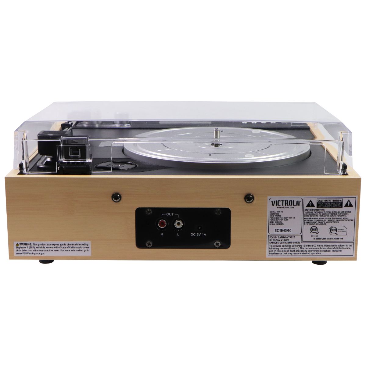 Victrola Eastwood 3-Speed Bluetooth Turntable with Built-in Speakers - Bamboo Home Audio Stereos, Components - Record Players/Home Turntables Victrola - Simple Cell Bulk Wholesale Pricing - USA Seller