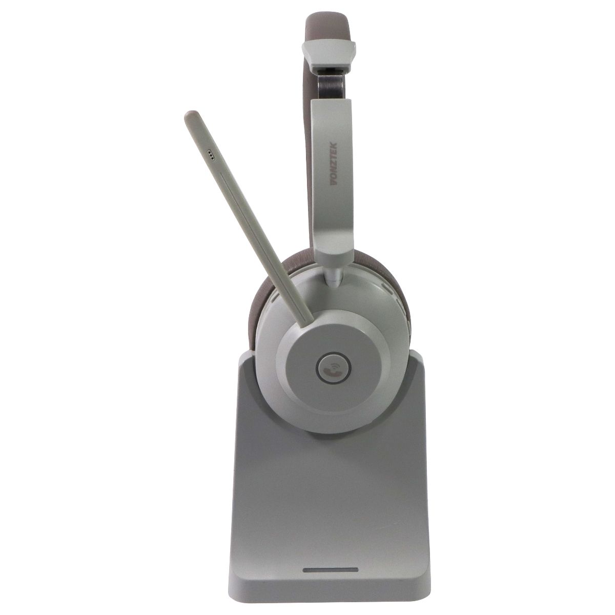 Vonztek Wireless Bluetooth Office Headset with Charge Base - White Brown (BT-88)