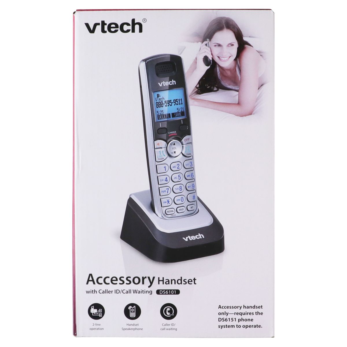 VTech DS6101 Accessory Handset for DS6111, DS6121 & DS6151 Cordless Systems Home Telephones & Accessories - Cordless Telephones & Handsets Vtech - Simple Cell Bulk Wholesale Pricing - USA Seller