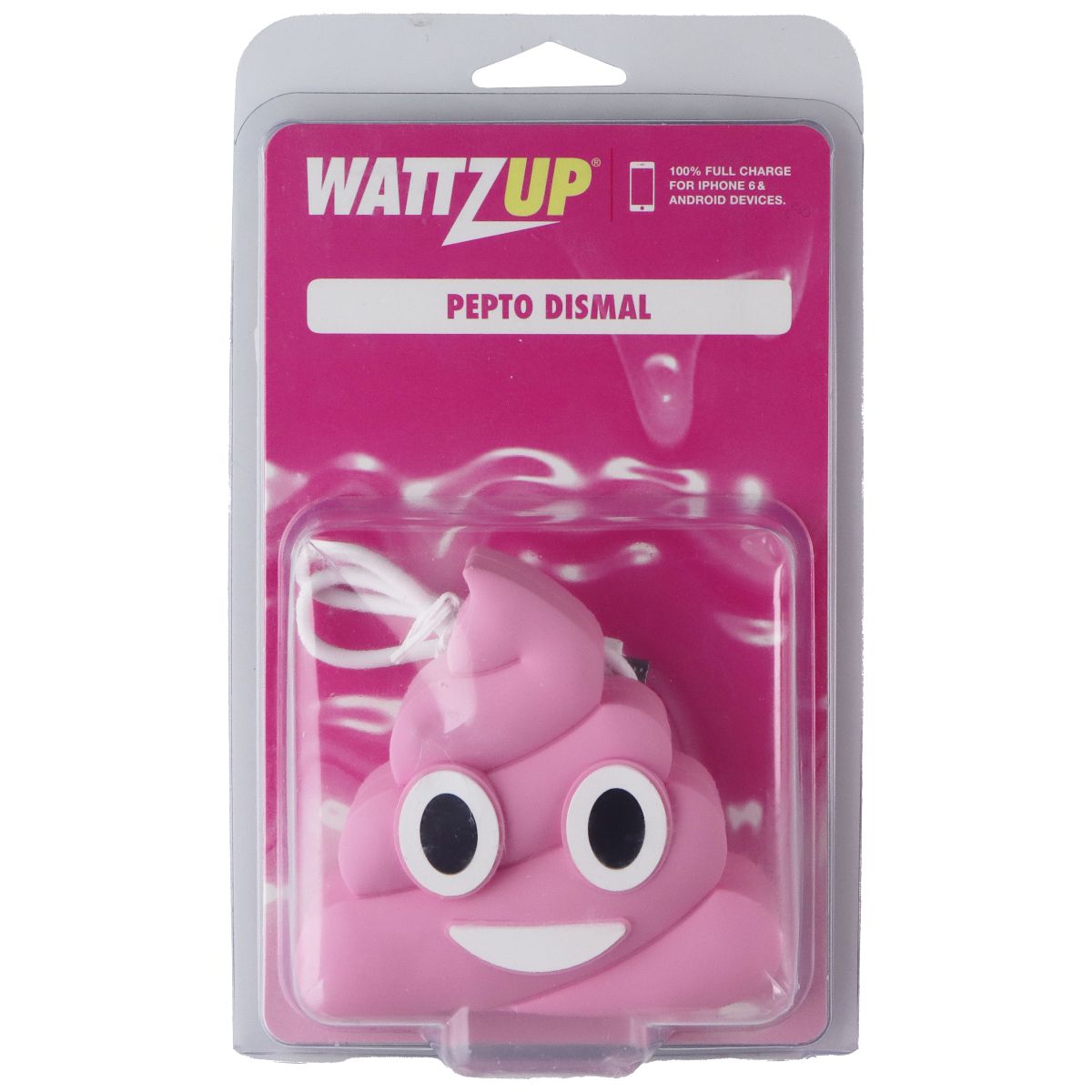WATTZUP Portable Single Port Charger w/USB-A to Micro-USB Cable - Pepto Dismal Cell Phone - Chargers & Cradles WATTZUP - Simple Cell Bulk Wholesale Pricing - USA Seller
