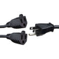 Well Shin AC Power Y-Splitter Cable - 1 Male to 2 Female - Black / 18-in Power Management - Surge Protectors, Power Strips Well Shin - Simple Cell Bulk Wholesale Pricing - USA Seller