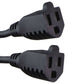 Well Shin AC Power Y-Splitter Cable - 1 Male to 2 Female - Black / 18-in Power Management - Surge Protectors, Power Strips Well Shin - Simple Cell Bulk Wholesale Pricing - USA Seller