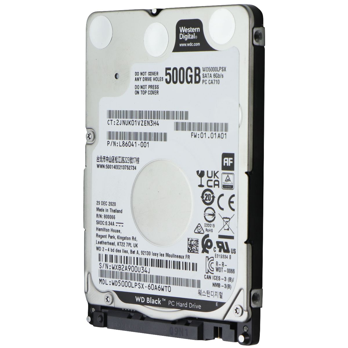 Western Digital Black 500GB 2.5-inch Internal SATA HDD (WD5000LPSX) Digital Storage - Internal Hard Disk Drives, HDD Western Digital - Simple Cell Bulk Wholesale Pricing - USA Seller