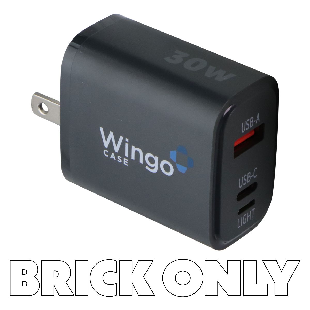 WingoCase (30W) 3-Port Adapter for USB-A/USB-C/Lightning Cables - Adapter ONLY Cell Phone - Chargers & Cradles WingoCase - Simple Cell Bulk Wholesale Pricing - USA Seller