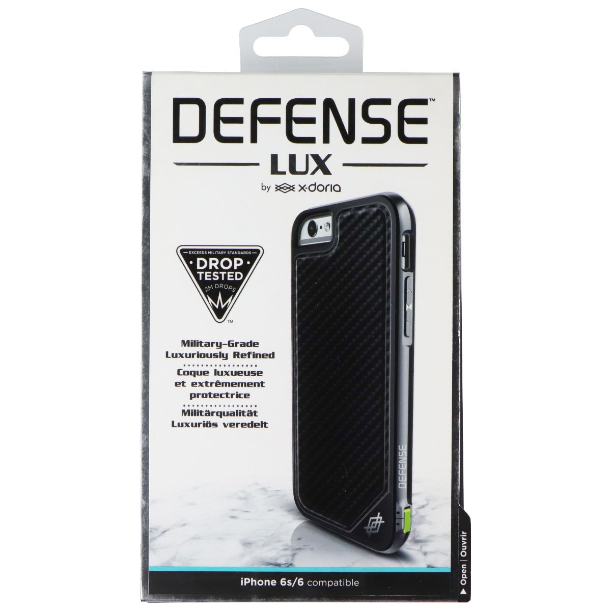 X-Doria Defense Lux Phone Case for Apple iPhone 6s/6 - Black Carbon Fiber